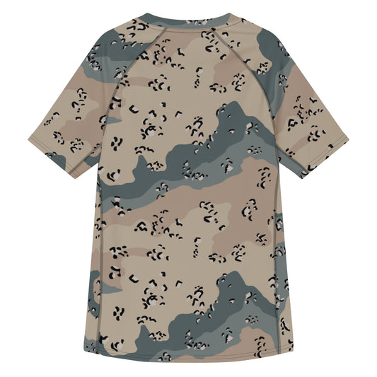 Saudi Chocolate Chip Marines Desert CAMO Mens Short-Sleeve Rash Guard - Short-sleeve Guards
