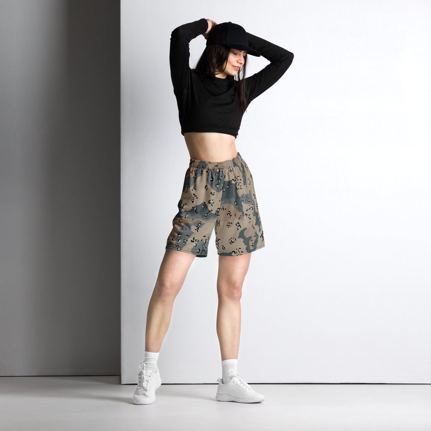 Saudi Arabian Chocolate Chip Marines Desert CAMO Unisex Mesh Shorts