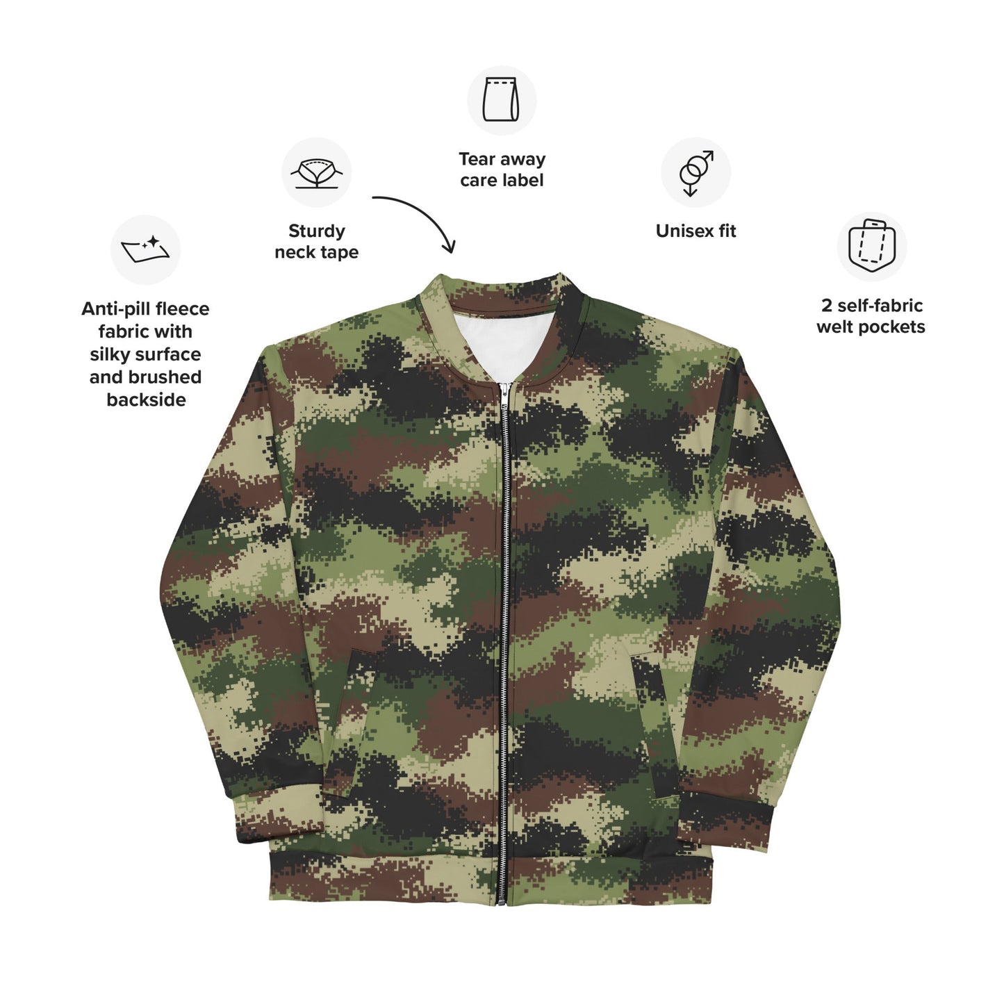 Serbian Digital CAMO Unisex Bomber Jacket - Jackets