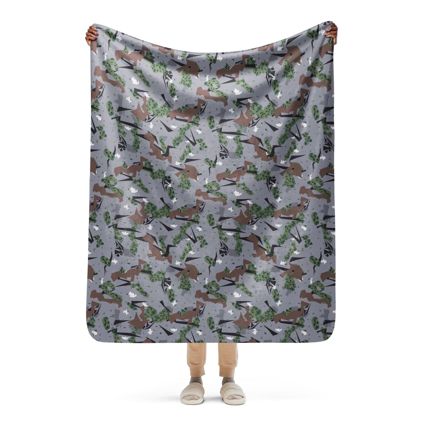 Serbian Montenegro Karst Mountain CAMO Sherpa blanket - 50″×60″ - Blankets