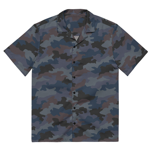 Serbian Oak Leaf Urban CAMO Unisex Short-Sleeve Button Shirt - 2XS