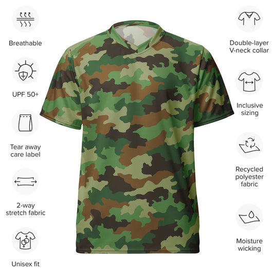 Serbian Oak Leaf Woodland CAMO unisex sports jersey - Sports Jerseys