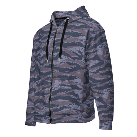 Serbian Tiger Stripe Police CAMO Unisex Zip Hoodie