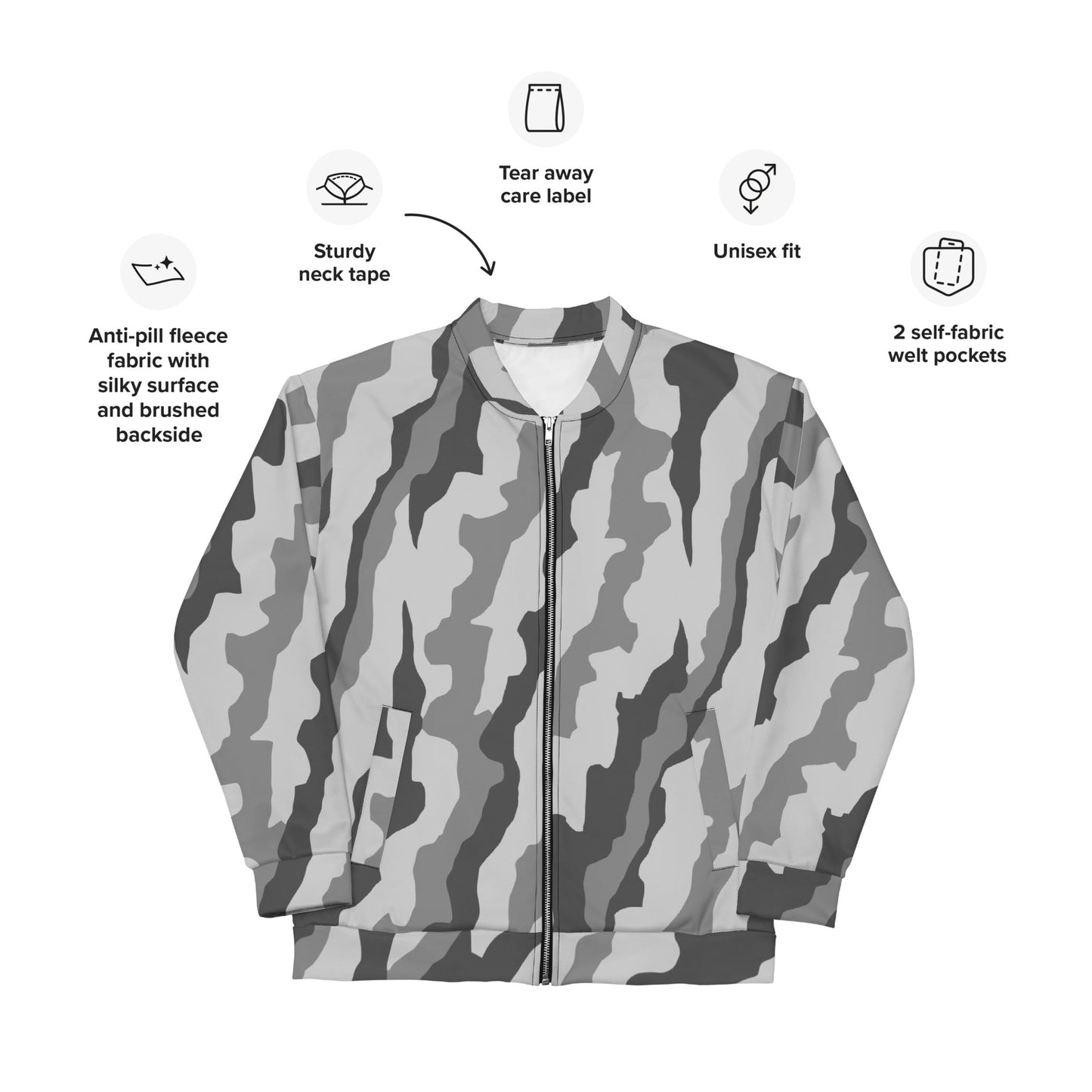 Snake Plissken Urban Movie CAMO Unisex Bomber Jacket - Jackets