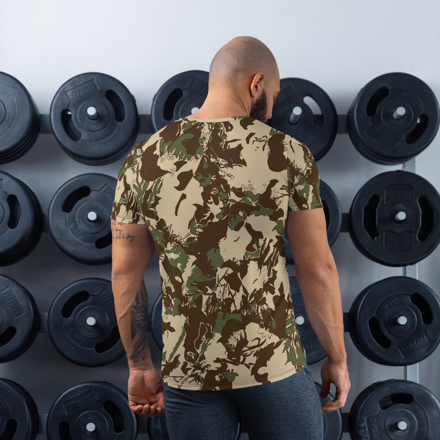 South African KOEVOET Police CAMO Mens Athletic T-shirt - T-Shirts
