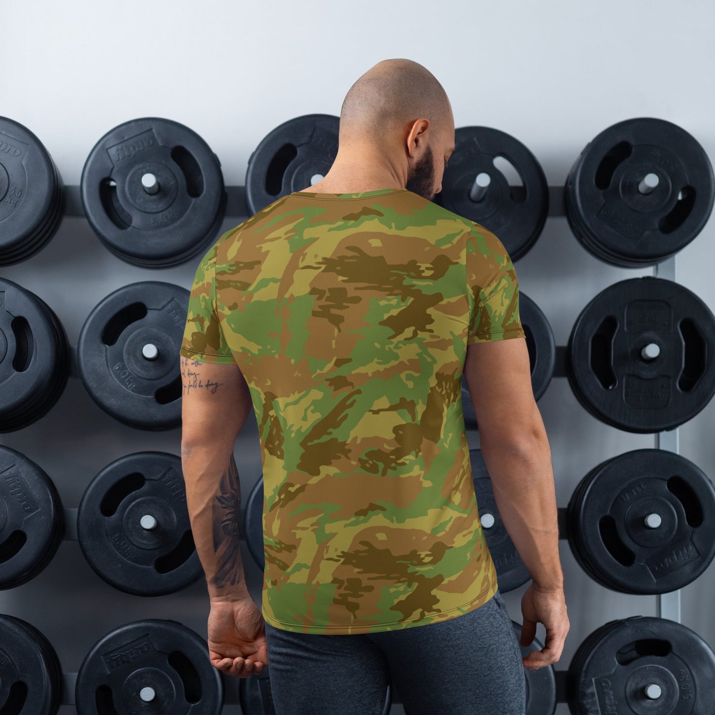 South African RECCE Hunter Group CAMO Mens Athletic T-shirt - T-Shirts