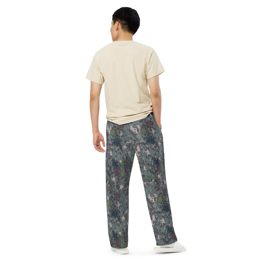 South Korean ROK Digital Granite CAMO unisex wide-leg pants - Wide-leg Pants