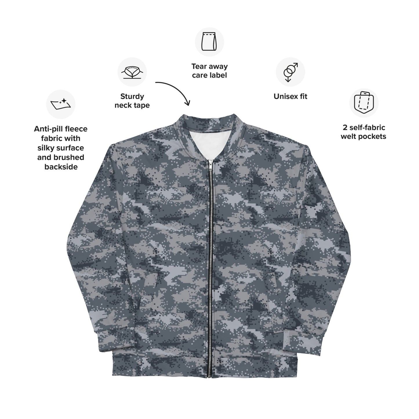 South Korean ROK Digital Salvage & Rescue CAMO Unisex Bomber Jacket - Jackets