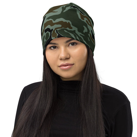 South Korean ROK Noodle Swirl CAMO Beanie - Beanies