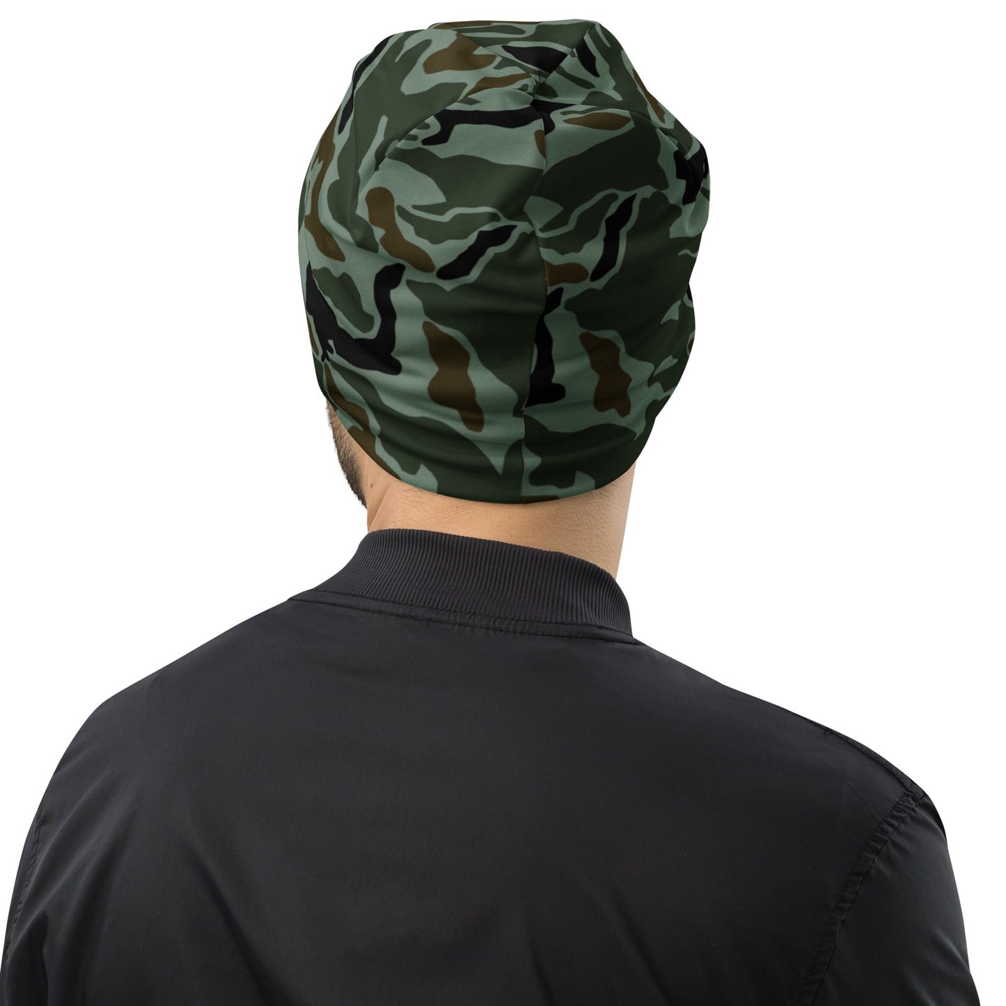 South Korean ROK Noodle Swirl CAMO Beanie - Beanies