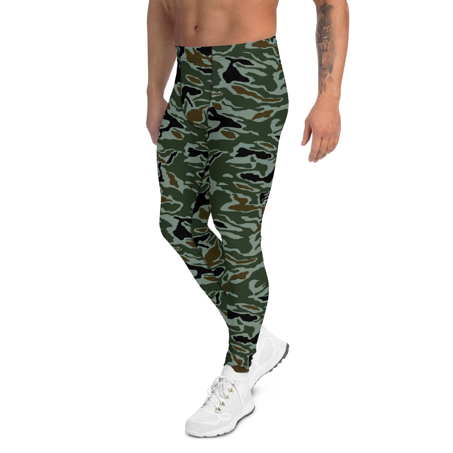 South Korean ROK Noodle Swirl CAMO Mens Leggings