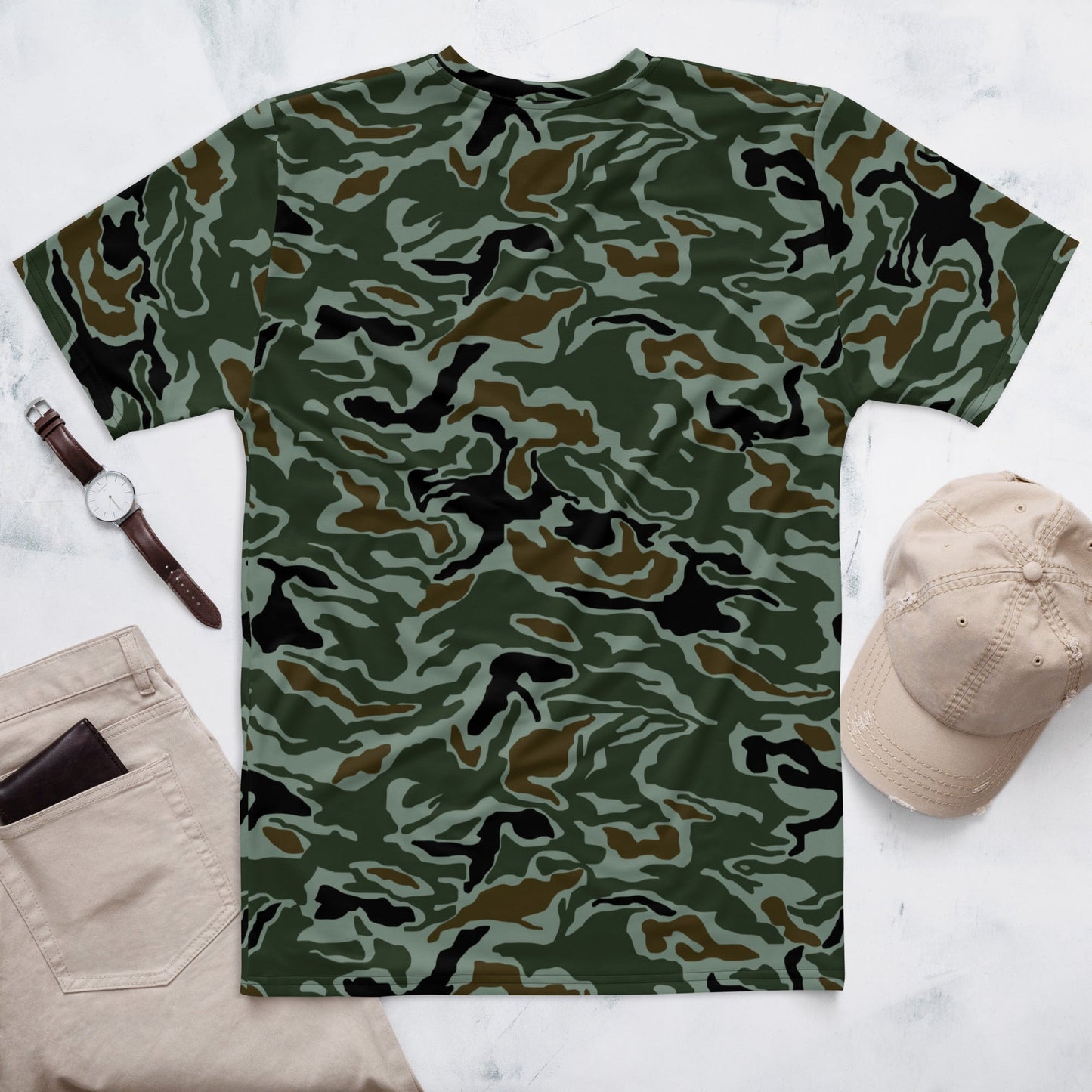 South Korean ROK Noodle Swirl CAMO Mens T-shirt - T-Shirts