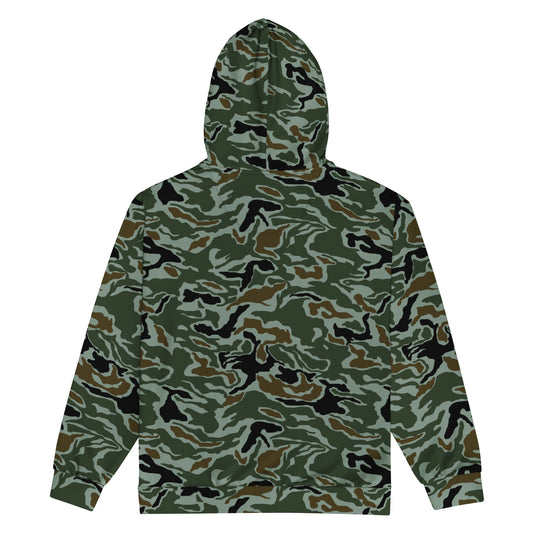 South Korean ROK Noodle Swirl CAMO Unisex zip hoodie - Zip Hoodies