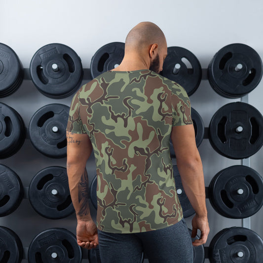 South Korean ROK Puzzle CAMO Mens Athletic T-shirt - T-Shirts