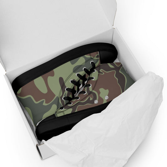 South Korean ROK Puzzle CAMO Mens high top canvas shoes - High Top Canvas Shoes
