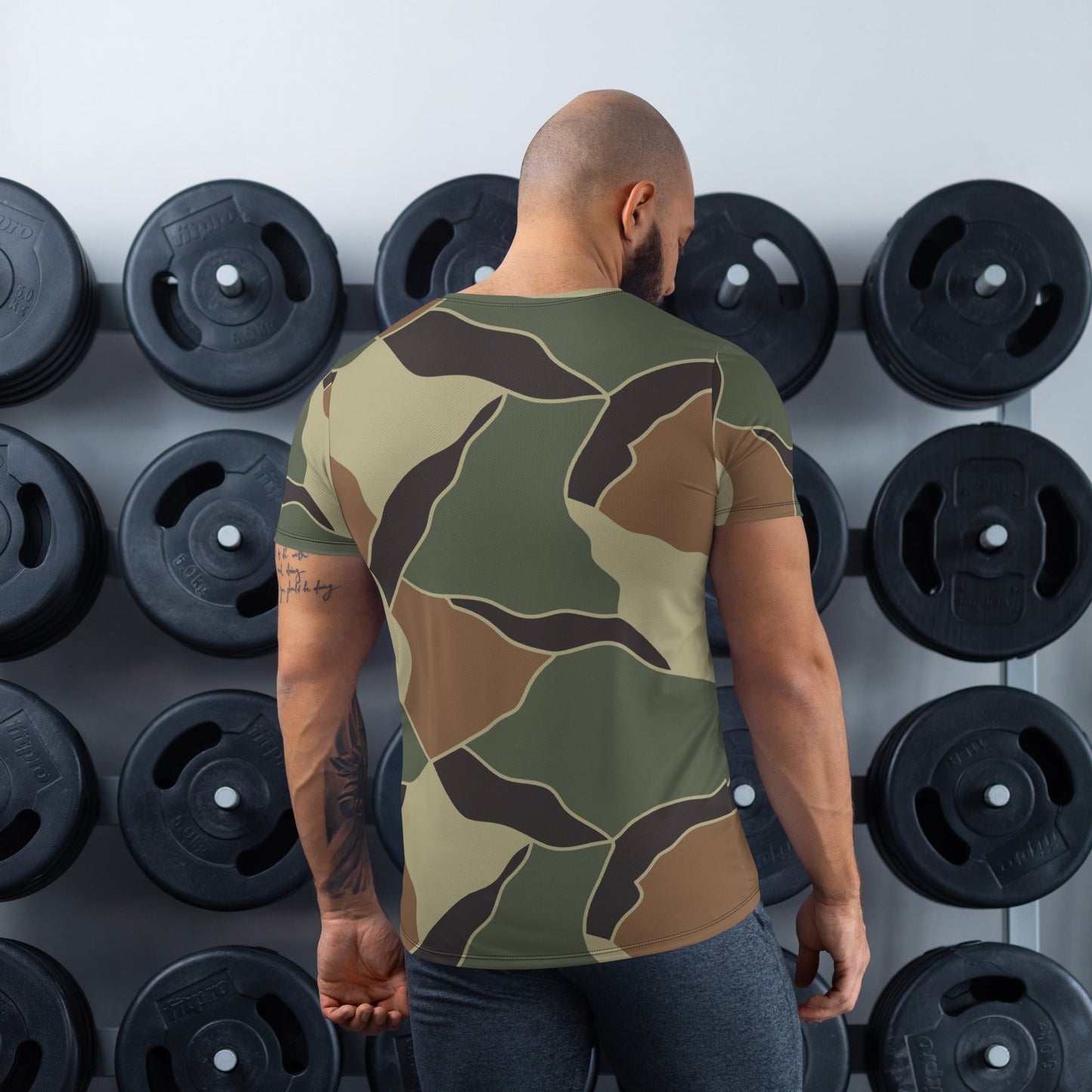 South Korean ROK Turtle Shell CAMO Mens Athletic T-shirt - T-Shirts