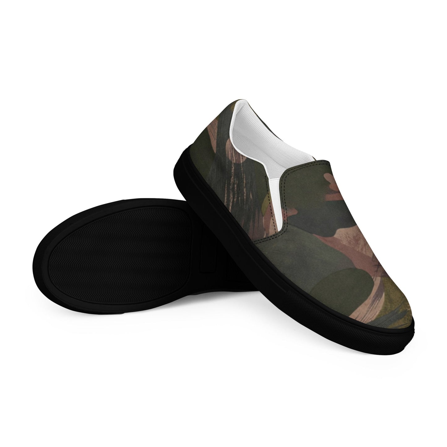 South Vietnamese DPM ARVN Airborne Brushstroke CAMO Mens Slip-On Canvas Shoes
