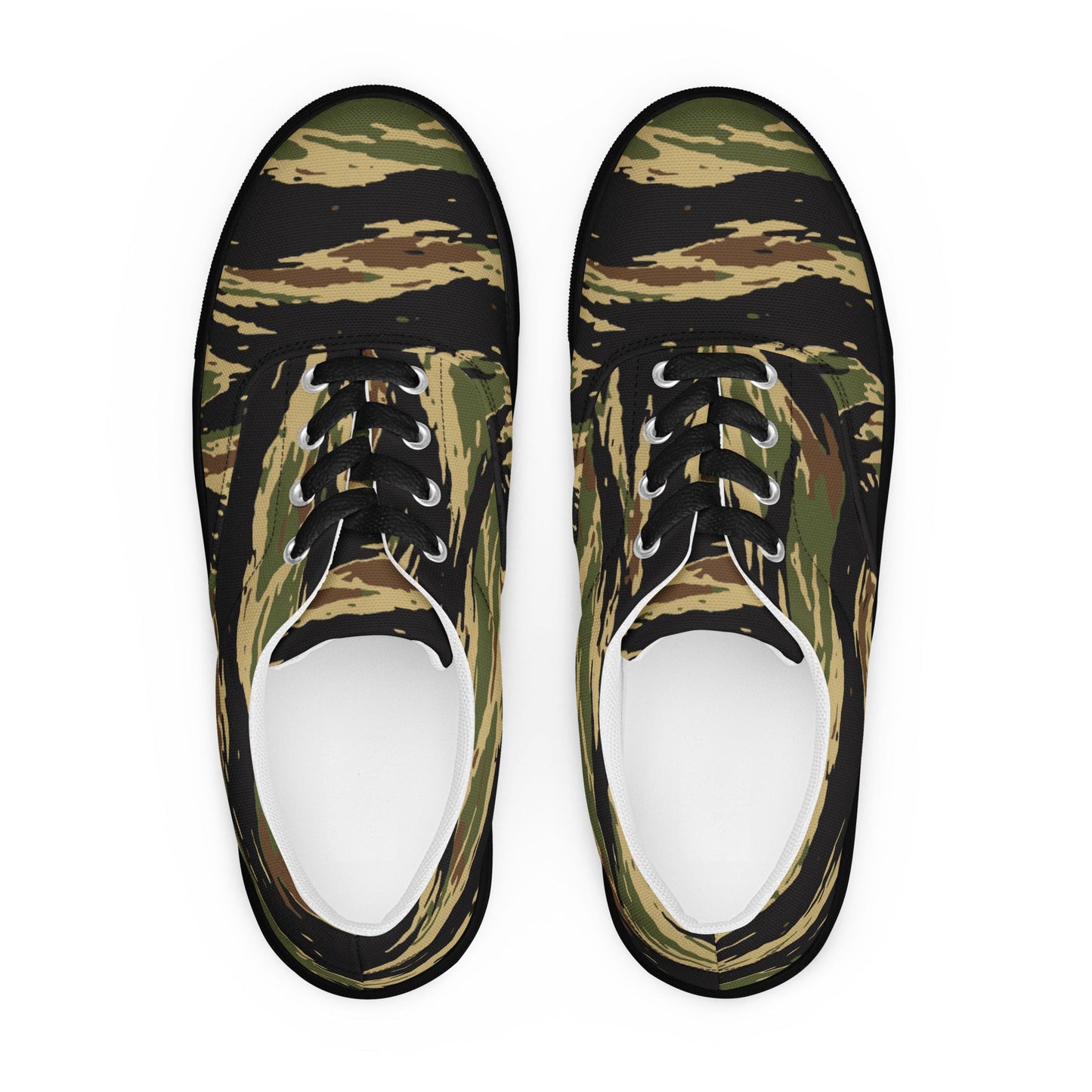 South Vietnamese Early War Tiger Stripe CAMO Mens Lace-Up Canvas Shoes - Lace-up