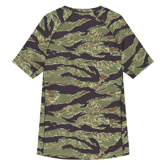 South Vietnamese Marine Corps Tiger Stripe CAMO Mens Short-Sleeve Rash Guard - Short-sleeve Guards