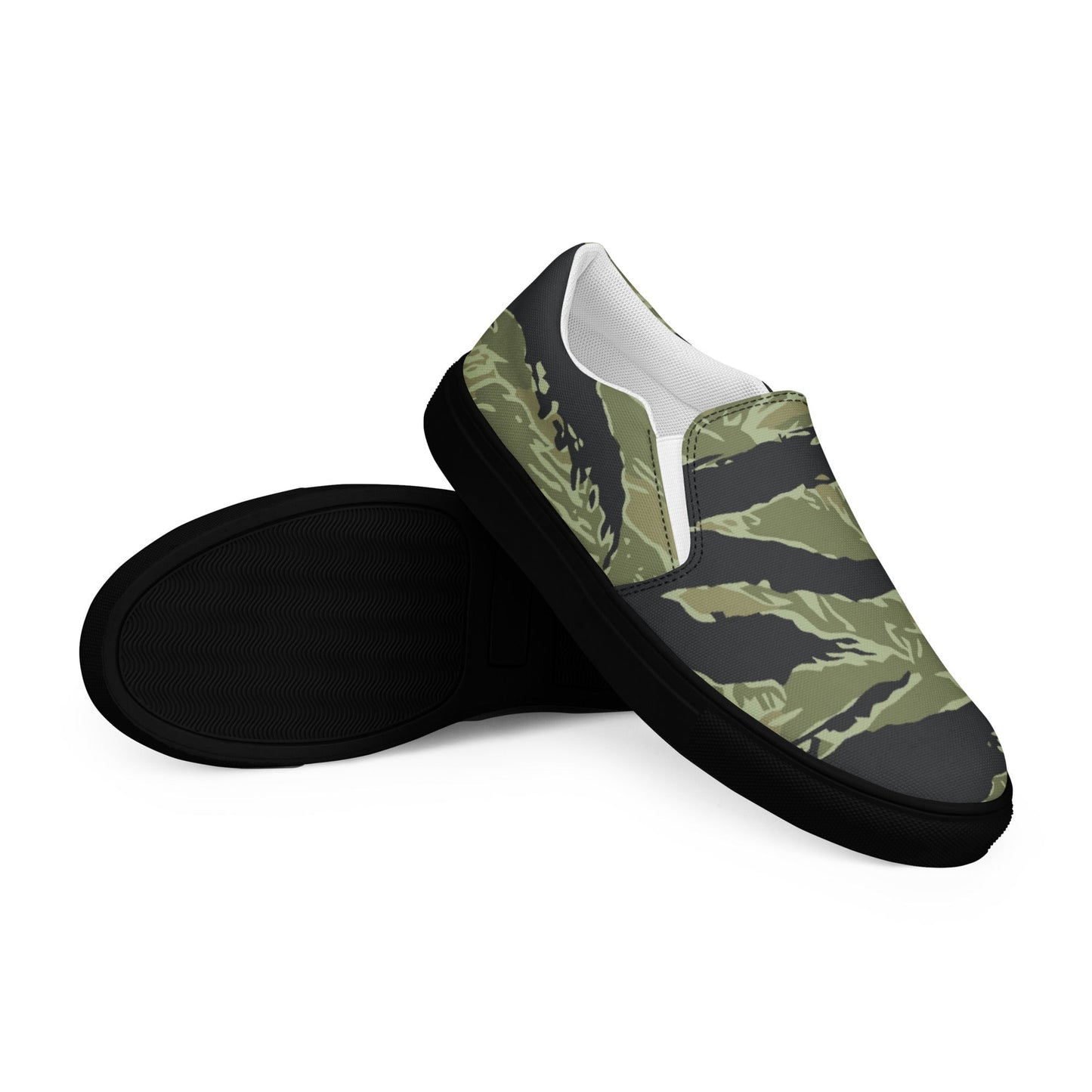 South Vietnamese Sea Wave Tiger Stripe CAMO Mens Slip-On Canvas Shoes