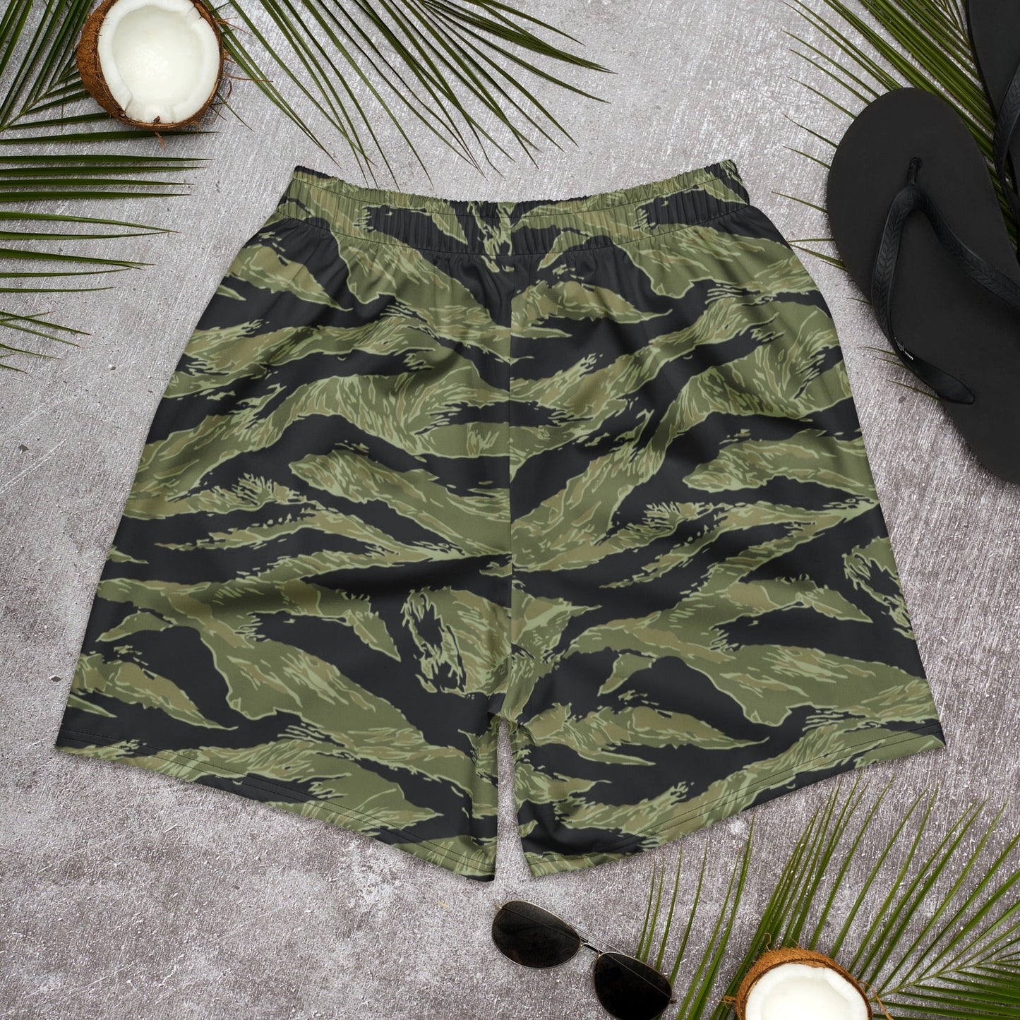 South Vietnamese Sea Wave Tiger Stripe CAMO Unisex Athletic Long Shorts