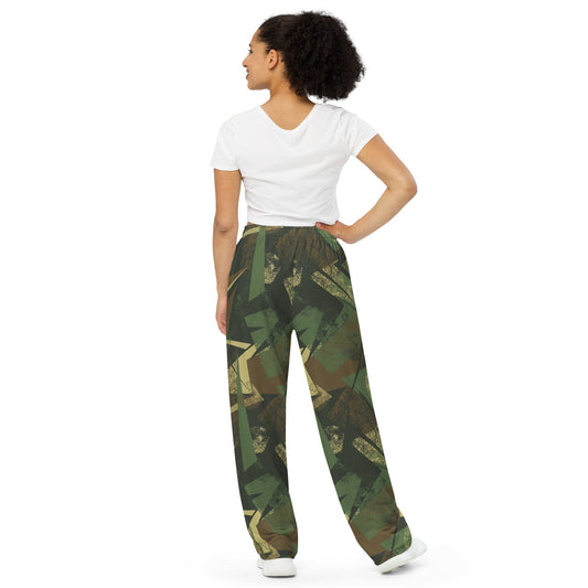 Splinter Vector Jungle CAMO unisex wide-leg pants - Wide-leg Pants