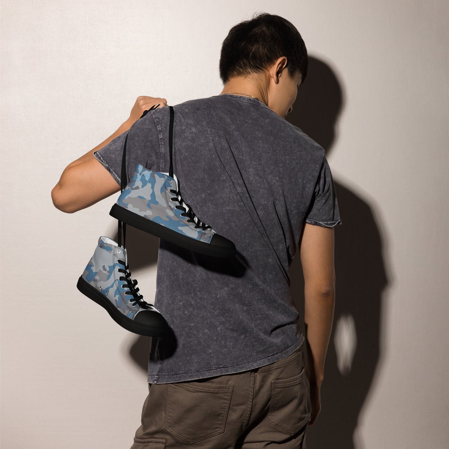 Stalker Clear Sky Video Game CAMO Mens high top canvas shoes - High Top Canvas Shoes