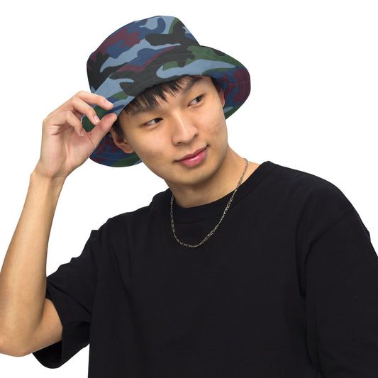 Street Fighter Allied Nations Movie CAMO Reversible bucket hat - Bucket Hats