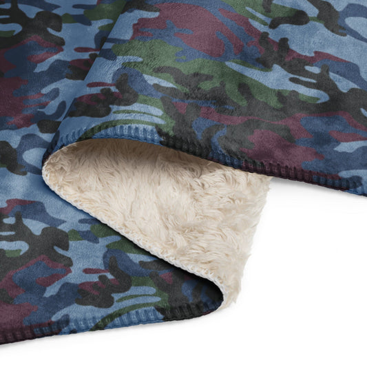 Street Fighter Allied Nations Movie CAMO Sherpa blanket - Blankets