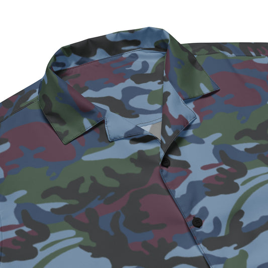 Street Fighter Allied Nations Movie CAMO Unisex button shirt Button Shirts