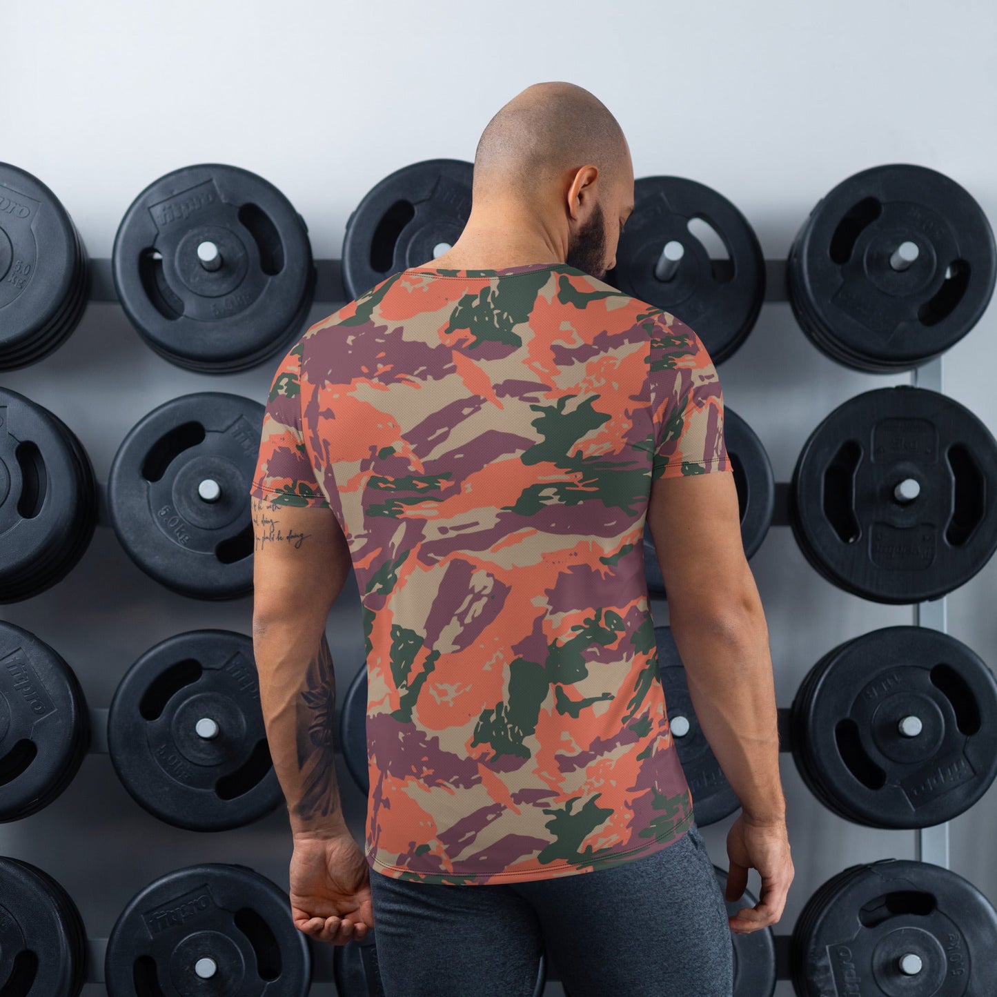 Street Fighter Bison Shock Trooper Movie CAMO Mens Athletic T-shirt - T-Shirts