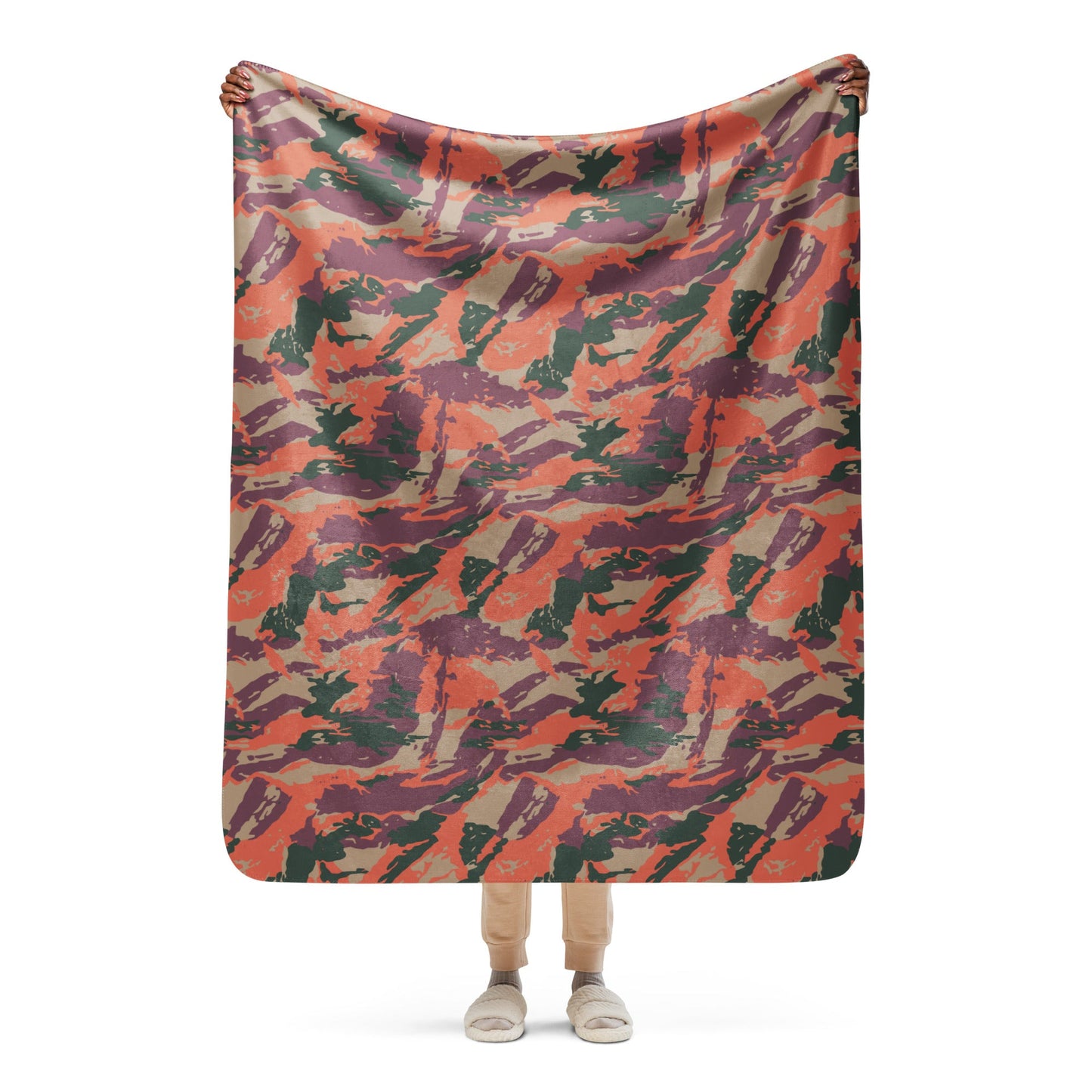 Street Fighter Bison Shock Trooper Movie CAMO Sherpa blanket - 50″×60″ - Blankets