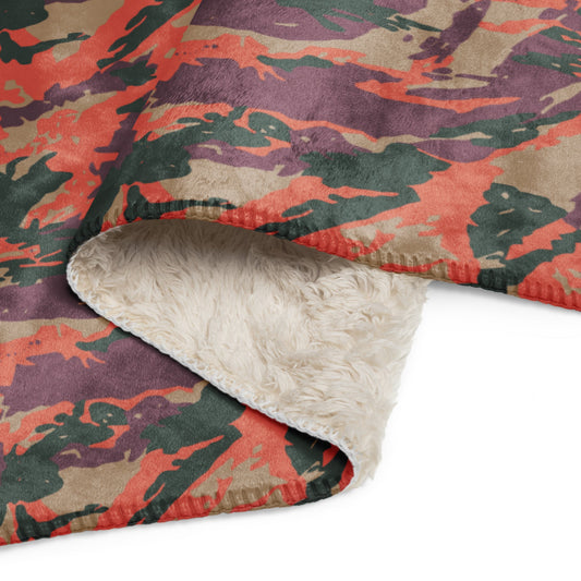 Street Fighter Bison Shock Trooper Movie CAMO Sherpa blanket - Blankets