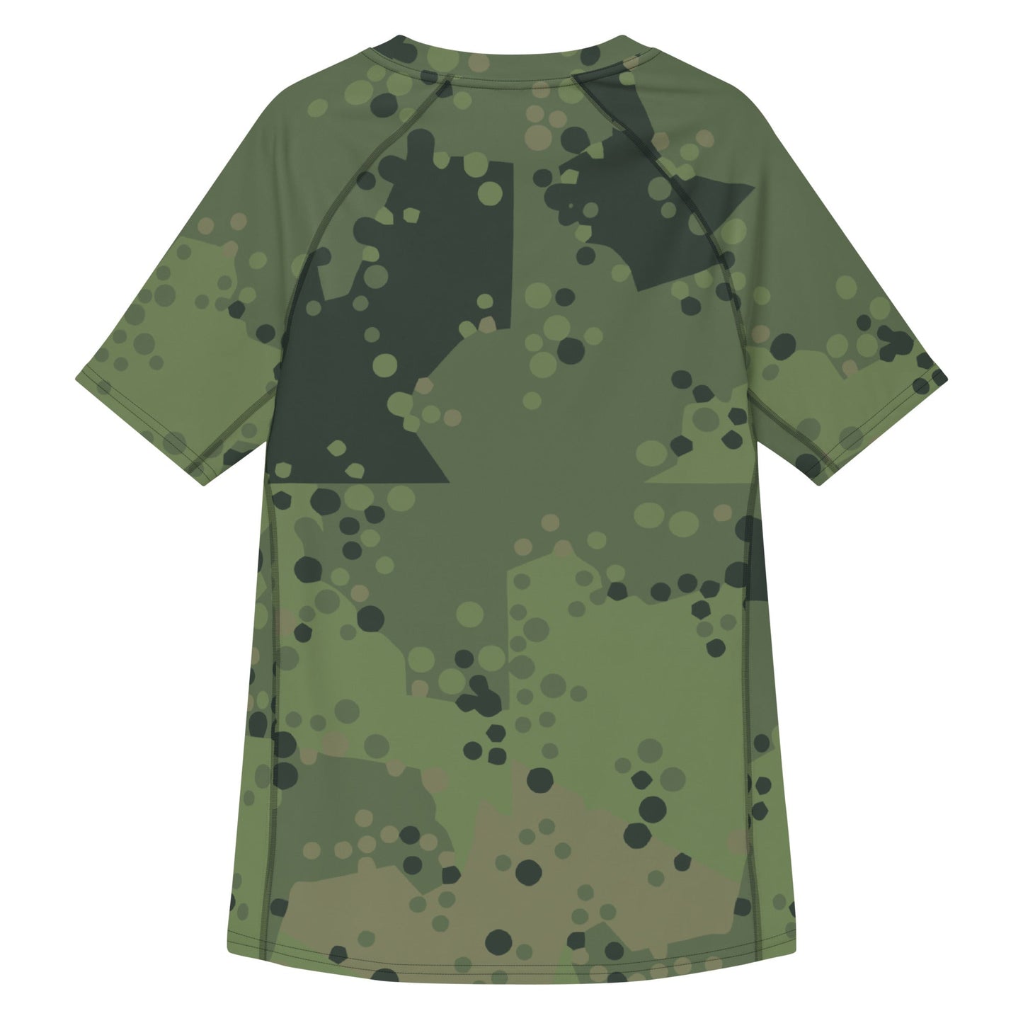 Swedish Barracuda Woodland CAMO short-leeve mens rash guard - Short-Leeve Mens Rash Guard