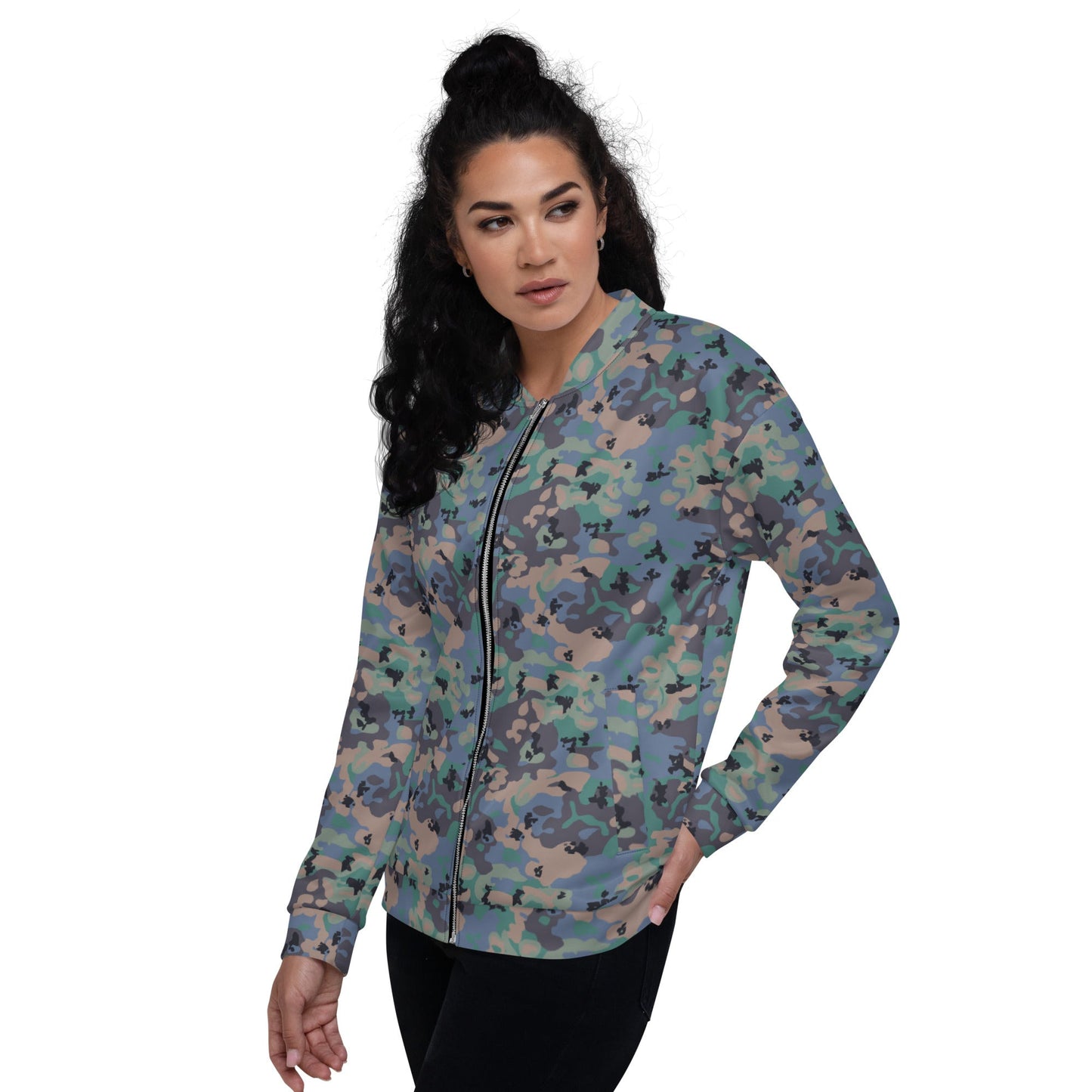 Swedish Experimental CAMO Unisex Bomber Jacket - Jackets