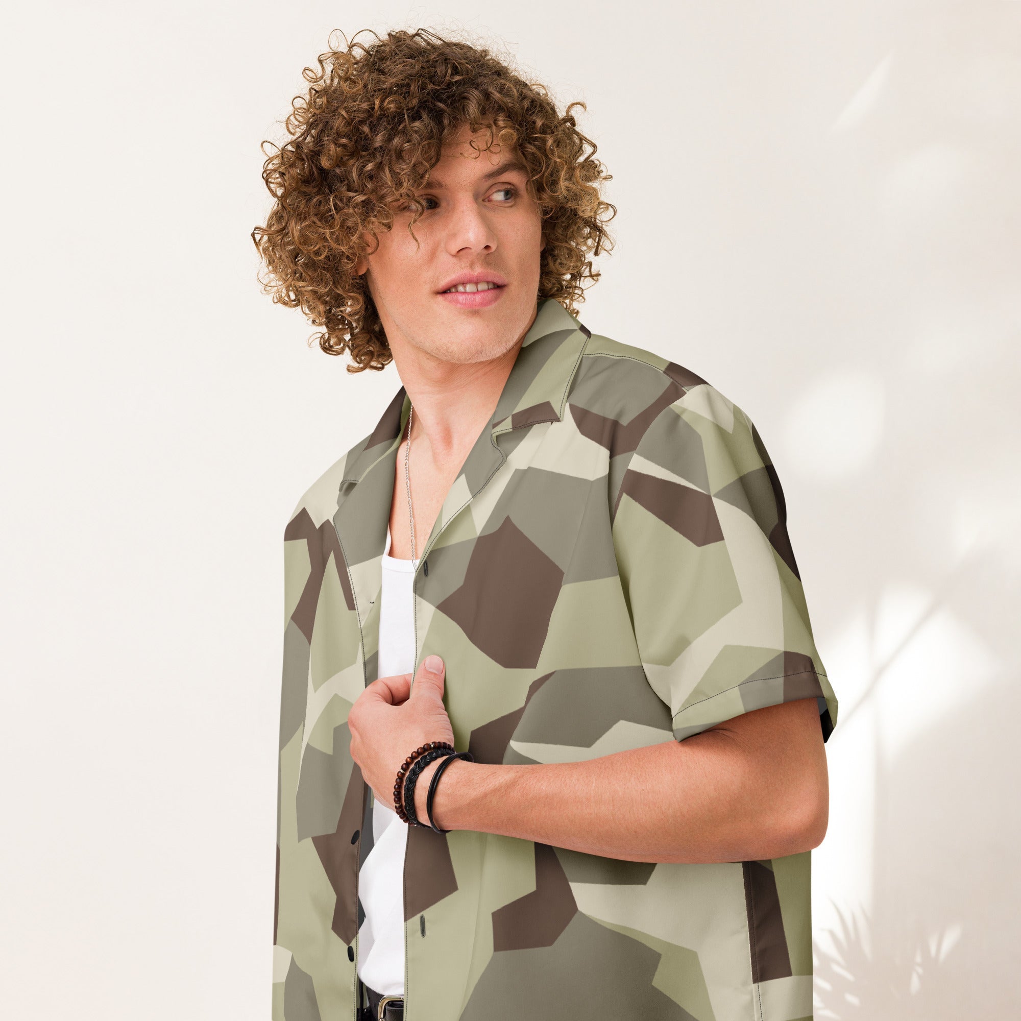 CAMO HQ - Swedish M90 Desert CAMO Unisex Short-Sleeve Button Shirt
