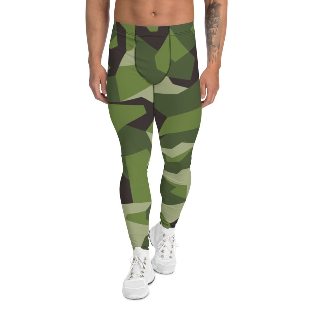 Women's M90 Green Modern Camouflage High-waisted Yoga Leggings