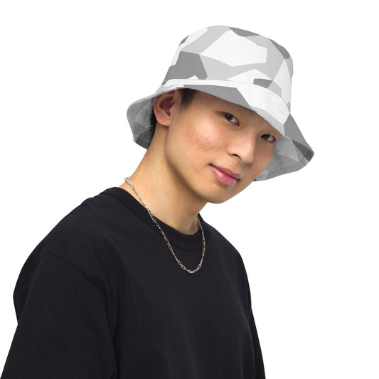 Swedish M90 Snow CAMO Reversible bucket hat - Bucket Hats