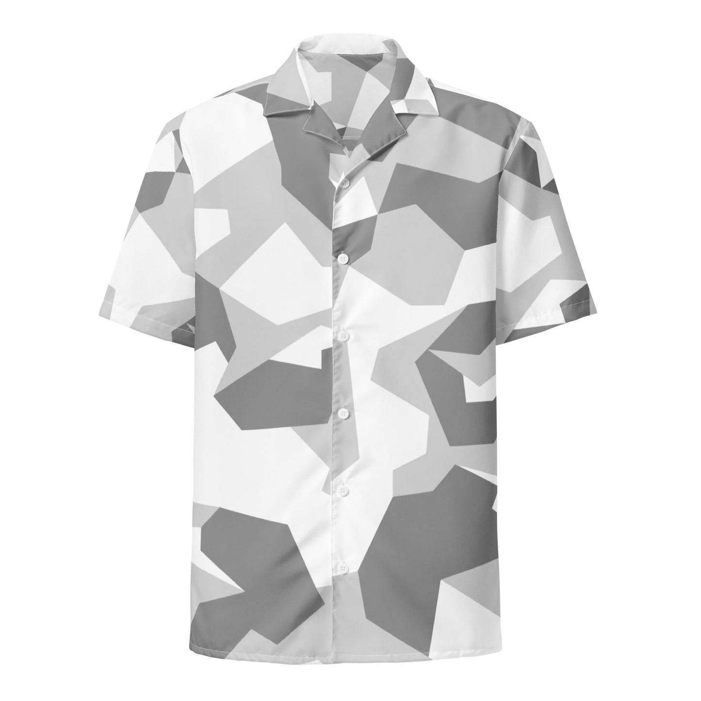 Swedish M90 Snow CAMO Unisex button shirt - Button Shirts