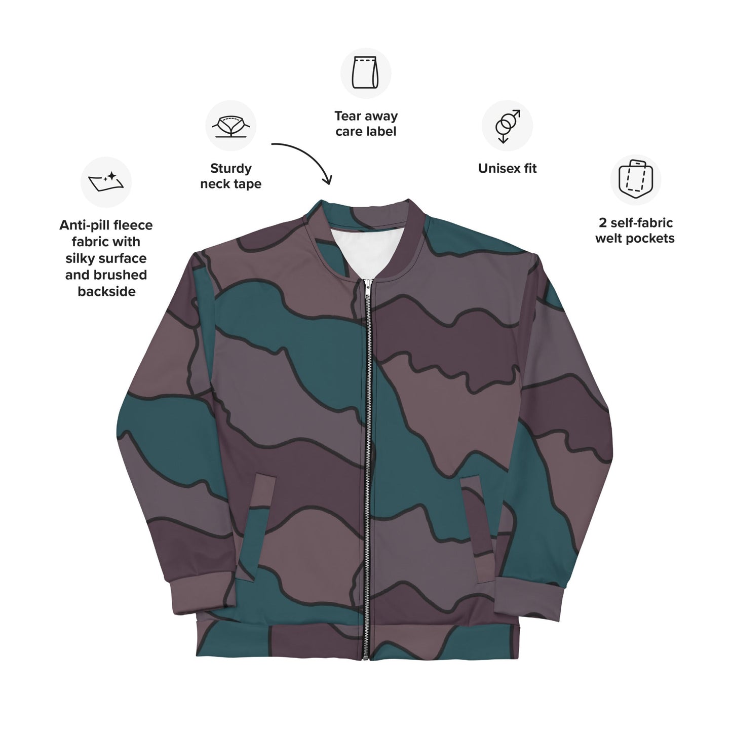 Swedish Quarter Shelter 1960 CAMO Unisex Bomber Jacket - Jackets