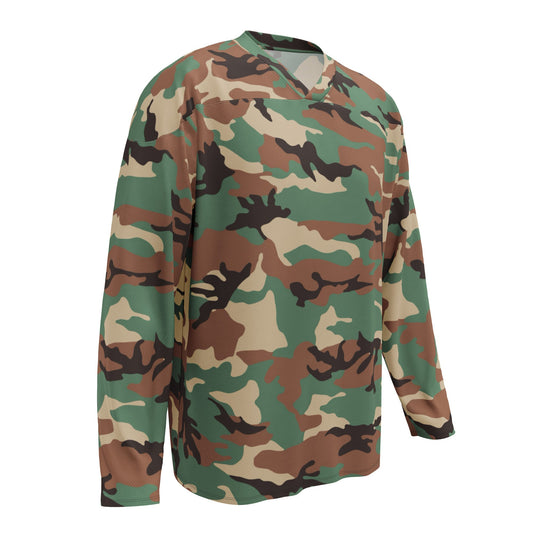 Syrian ERDL Leaf Woodland CAMO hockey fan jersey - Hockey Jerseys