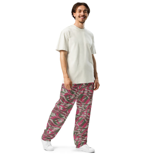 Syrian Lizard Red CAMO Wide-leg joggers - Joggers
