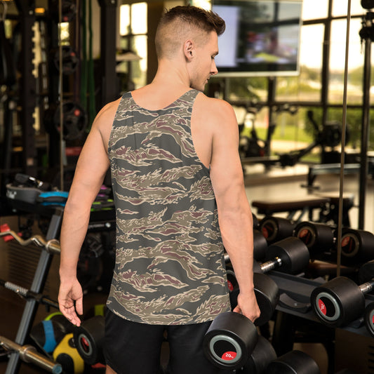 Taiwanese Special Forces Red Tiger Stripe CAMO Unisex Tank Top - Tops