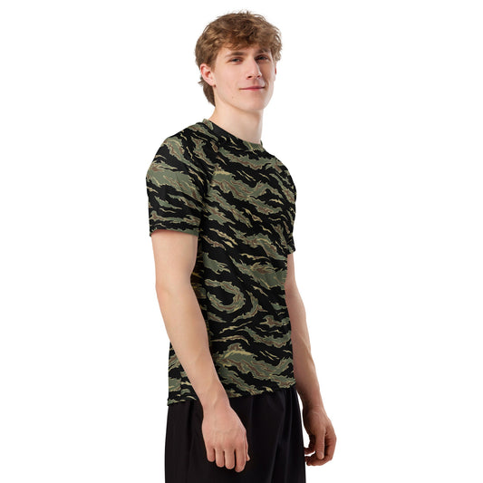 Thailand “Tadpole” (TSP) Tiger Stripe CAMO Mens Short-Sleeve Rash Guard - Short-sleeve Guards