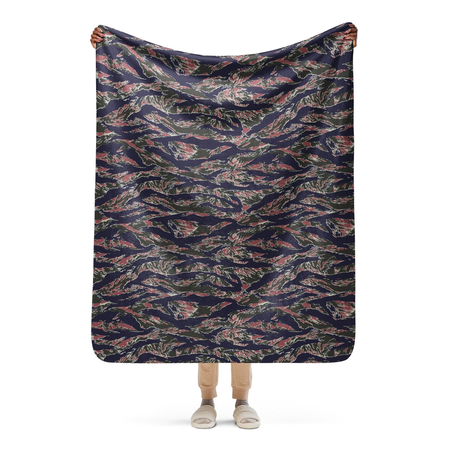 Thailand Tiger Stripe CAMO Sherpa Blanket - 50″×60″