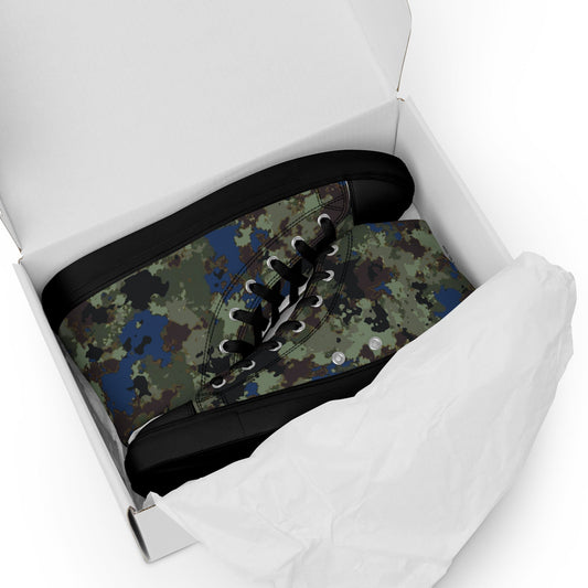 The Tomorrow War Movie Digital Flecktarn CAMO Mens high top canvas shoes - High Top Canvas Shoes
