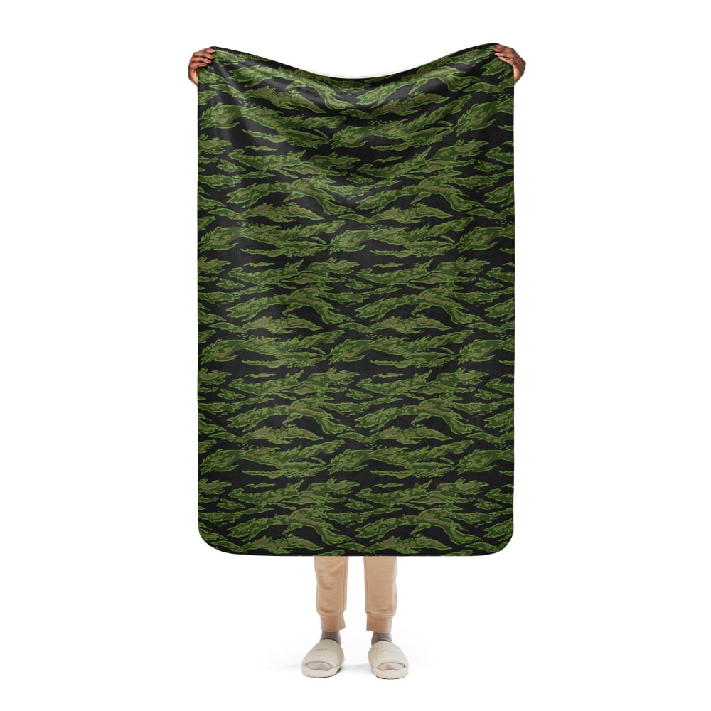 Tiger Stripe CADPAT Colored CAMO Sherpa blanket - 37″×57″