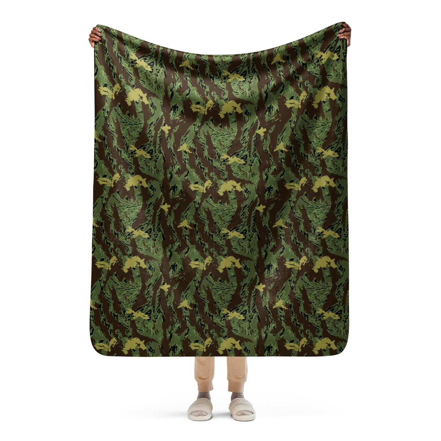 Tiger Stripe Special Purpose Canopy CAMO Sherpa blanket - 50″×60″ - Blankets