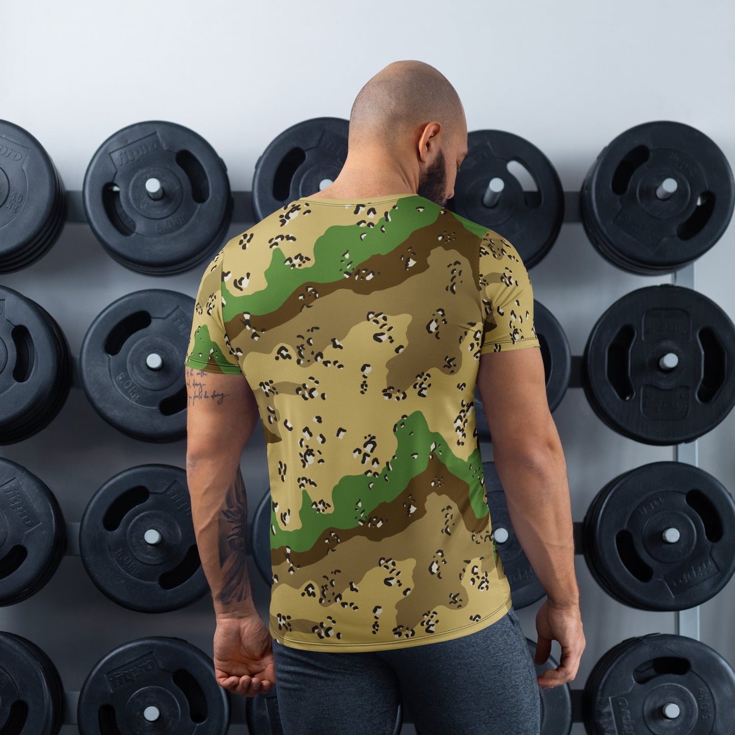 Turkmenistan Chocolate Chip CAMO Mens athletic t-shirt - Athletic T-Shirts