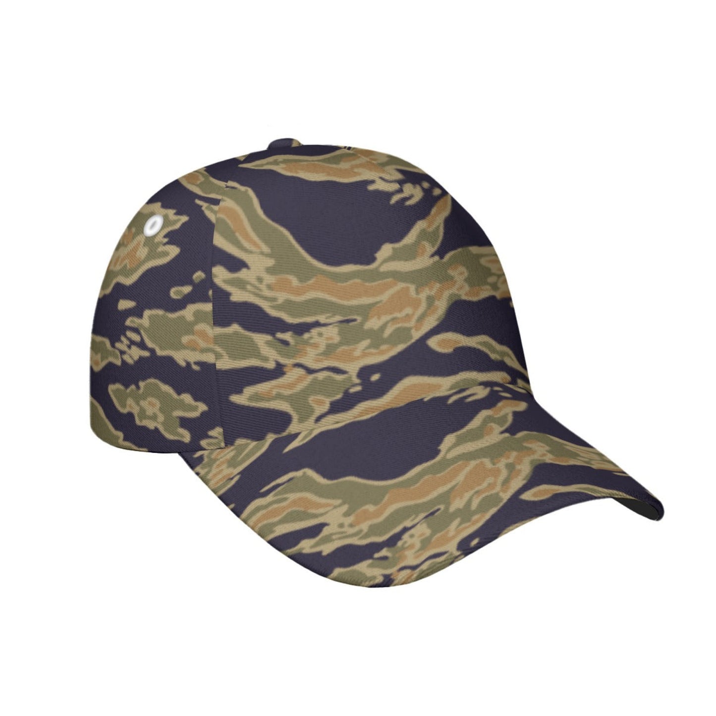 American Tiger Stripe Special Forces Advisor Gold CAMO Snapback Ball Cap - U / White